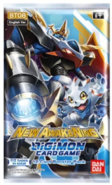 Bandai 2022 Digimon English Tcg New Hero [Bt08] Booster Box - 24 Packs Or 12 Cards Each!, Multicolor, (Bcl2611042)
