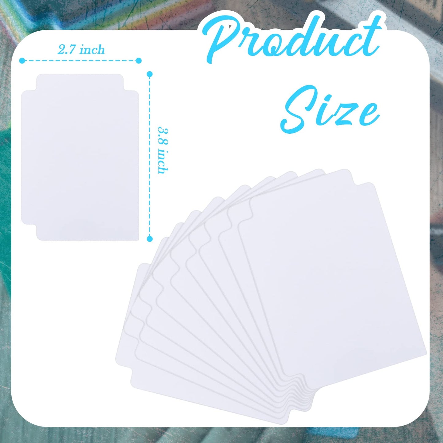 Suilung White Trading Card Plastic Divider Cards Sorting Tray Playing Separator Organizer Pages For Games Sports Supplies, 69 X