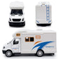 Mini Toy Camper RV Motorhome Toys for Boys Pull Back Diecast Model Car Recreational Vehicle Adventure with Furniture Roof and Si