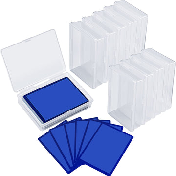 Playing Card Box Case Trading Card Storage Organizer 3.8 x 2.7 x 0.8 Inch Clear Case Empty Plastic Storage Box for Gaming(10 Pie