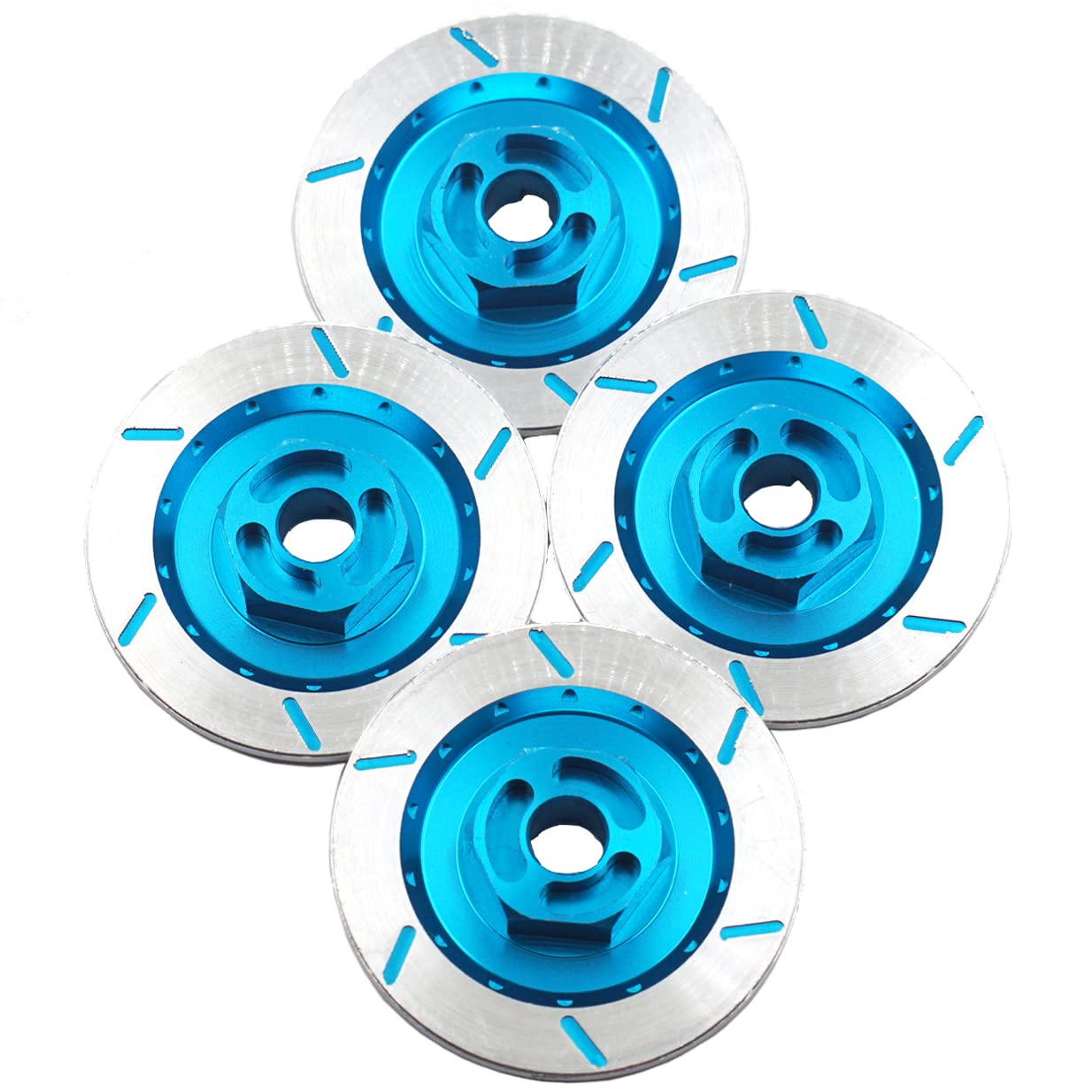 4Pcs Sharegoo Aluminum Alloy 12Mm Wheel Rim Hex Hub Brake Disc Decoration Compatible With Hsp Hpi Kyosho Traxxas Tamiya 1/10 4Wd