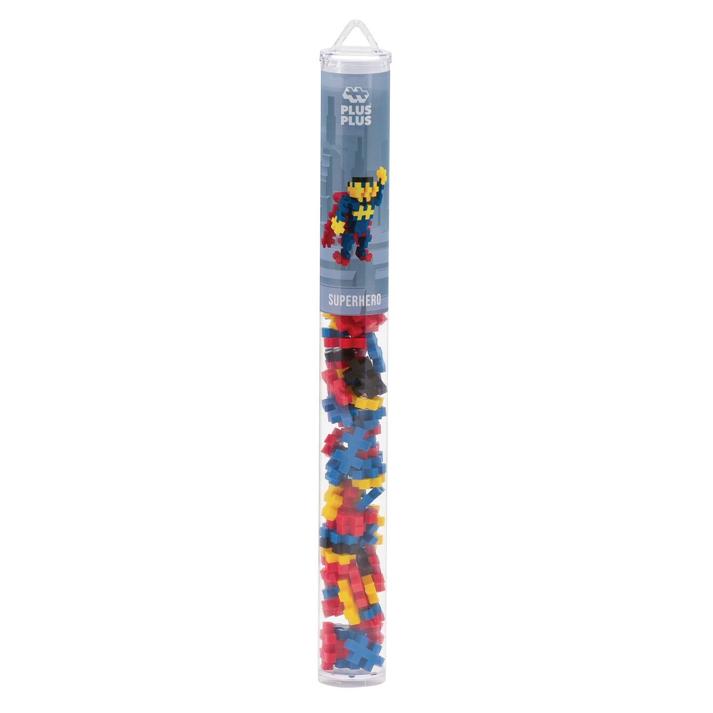 PLUS PLUS 3D Puzzle Building Block Set, 70 Pieces, Plastic, Blue/Red/Yellow/Black, Model 4127, Fun STEM Toys for Kids