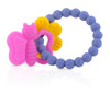 Nuby Silicone Teether, Chewy Charms, 1 Count, Butterfly/Flower or Coral Unicorn, Girl, Model 80123