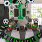 Toniful 32 Inch Soccer Balloons Set 1St Birthday Decoration Green Number 1 Foil Soccer Balloon Black Star Balloons For Children'