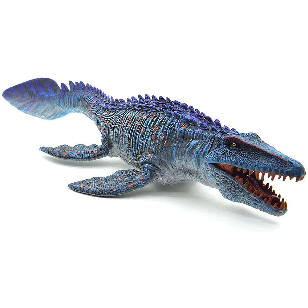 Sienon Jurassic Large Mosasaurus Dinosaur Toy 13.4’’, Realistic Dinosaur Toy Figures, Dinosaur Figurine, Deep Sea Monster Plastic Ocean Protector Dinosaur For Bath Pool Toy, Cake Topper Decoration