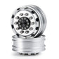 RC-Hub 2pcs Aluminum Alloy Front Wheels Rims for 1/14 Tamiya Trailer Truck RC Car (Width 25mm)