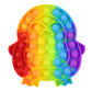 Rainbow Penguin Bubble Pop Fidget Toy - Ocean Sea Animal Silicone Push Poke Bubble Wrap Fidget Toy - Pop The Bubbles Down Then F