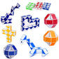 Dungsko 24 Pack Fidget Snake Cube Twist Puzzle Toys - Multi-colored Plastic for Kids, Teens, Party Favors, Classroom Rewards, and Prizes