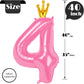 40 Inch Number Balloon 4 For Birthday Party, Pink 4Th Birthday Decorations For Girls, Number 14 40 Balloons, Four Large Numbers
