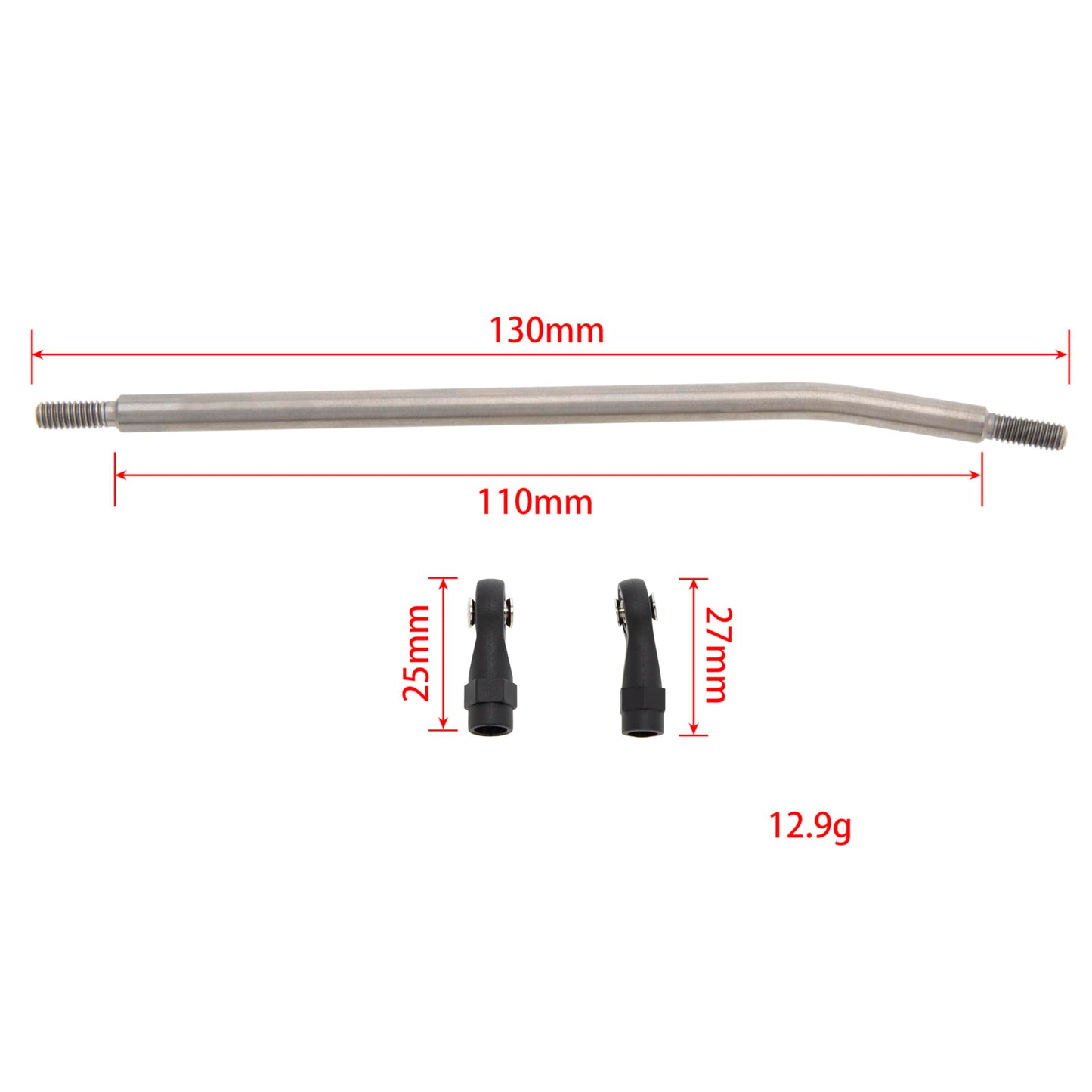 Meus Racing Trx4 Scx10 Links Titanium Link Rod Linkage Kit For Traxxas Trx4/Axial Scx10/Tamiya Cco1/Redcat Gen8 Etc. (130Mm)