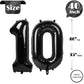 10 Balloon Number, Black Number 10Th Birthday Balloons 40 Inch, 10 Years Old Black Birthday Decorations For Boys Girls, 10Th Ann