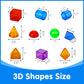 Odoorgames 60 Pieces 3D Shapes For Teaching - Geometric Solids For Kids,Light Table Manipulatives,Translucent Toy For Light Tabl