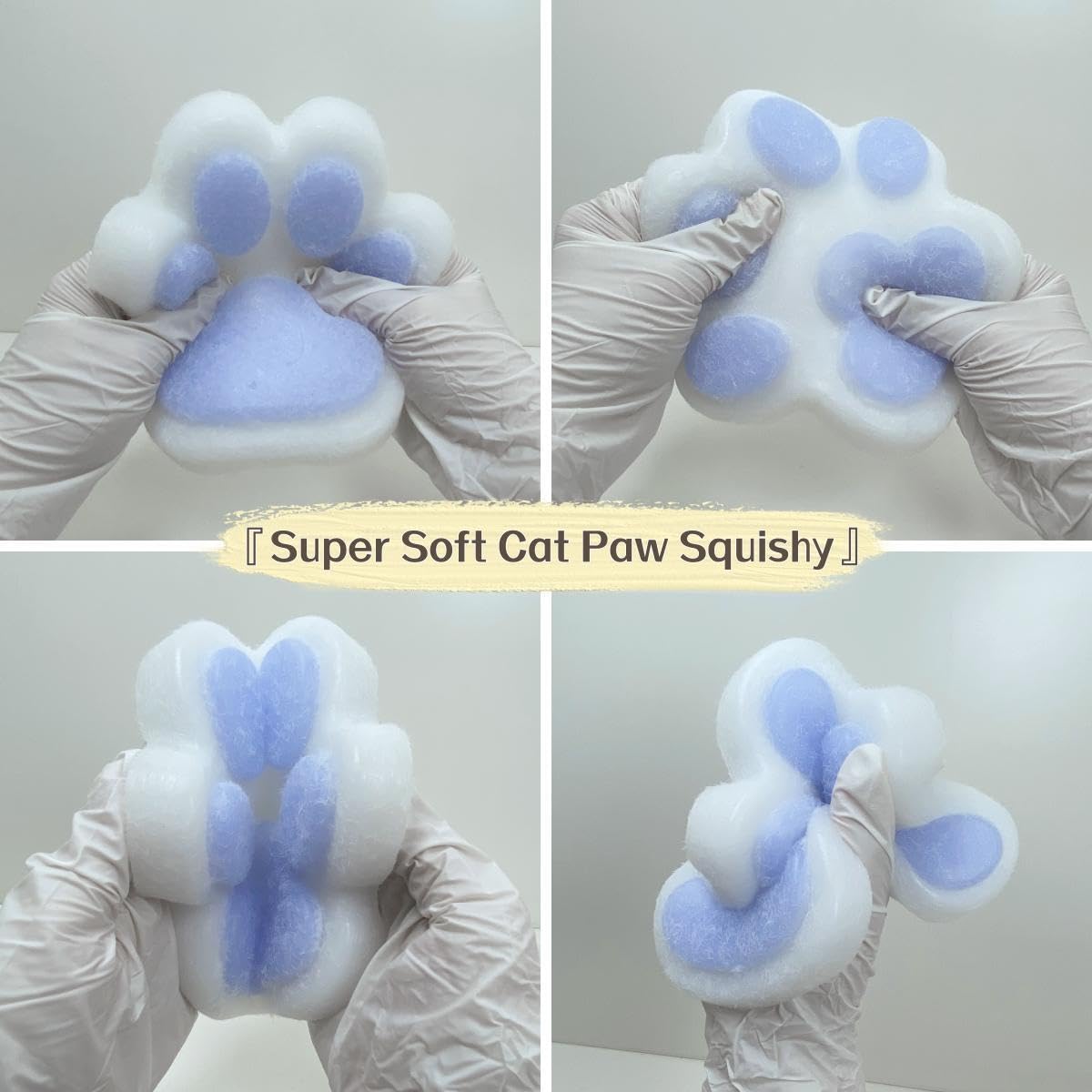 Cat Paw Squishy Big Fufu Squishies Giant Cat Paw Toy 5.5 Inch Large Paw Print Squishy Squeeze Toys Tangcii Pinch Family Silicone
