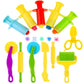 Oun Nana Play Dough Tools Kit With Dough Extruders, Dough Scissors, Playdough Rollers And Cutters, 12 Pcs Plastic Playdough Tools For Kids(Random Color)