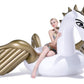 Jasonwell Giant Inflatable Pegasus Pool Float with Fast Valves Summer Beach Swimming Pool Party Lounge Raft Decorations Toys for mature-themeds & Kids 98.4 x 98.4 x 54.2-Inch