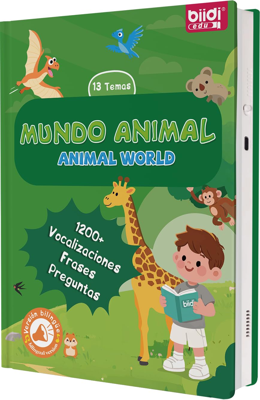 English Spanish Bilingual Interactive Sound Book Learning Toy Gift Kids 26