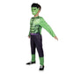 Marvel Hulk Official Youth Halloween Costume - enhanced Quality Fabric Jumpsuit with Printed Design and Plastic Mask (Medium) Green