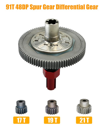 91T Spur Gear Slipper Clutch Set Upgrades Part Compatible with 1/10 Arrma Granite 4X4 550, Senton 4X4 550, Typhon 4X4 550, 91T 4