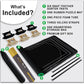 Lwoeo Jigsaw Puzzle Mat Roll Up, No Creases 48” X 30.7” Rubber Saver Pad Up To 2000 Pieces, Black Large Puzzel Matte Rollup With 6 Sorting Trays & 1 Storage Bag. Ideal For Holiday And Birthday