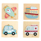 MERISHOPPWooden Jigsaw Puzzle Learning Brain Teasers Shape Matching Toys for Ages 24 Traffic Puzzle|Toys & Hobbies|Educational|