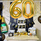 Toniful 40 Inch Gold Large Numbers Balloon Birthday Party Decorations, Foil Mylar Big Number Balloon Digital 60 For 60Th Birthda