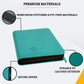 Card Guardian 9 Pocket Premium Trading Card Binder - Teal, Zippered, 30.5cm x 24.5cm, Compatible with Yugioh & MTG Cards