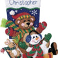 Dimensions Toboggan Wool Felt Christmas Stocking Kit, 18'' Long