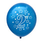 Shuntai Second Birthday Balloons Blue 2Nd Happy Birthday Party Decorations Blue Latex Confetti Balloon For 2 Years Old Themes Bi