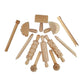 Lyla Kids Wooden Art Clay Doughs Tools Toy Roller Pin Molds Diy Handmade 12Pc/Set