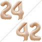 Goer Number 24 Balloons For 24Th Birthday Party Decorations,42 Inch Jumbo Foil Helium 42 Balloons For 42Nd Birthday Party Decoration (Caramel)