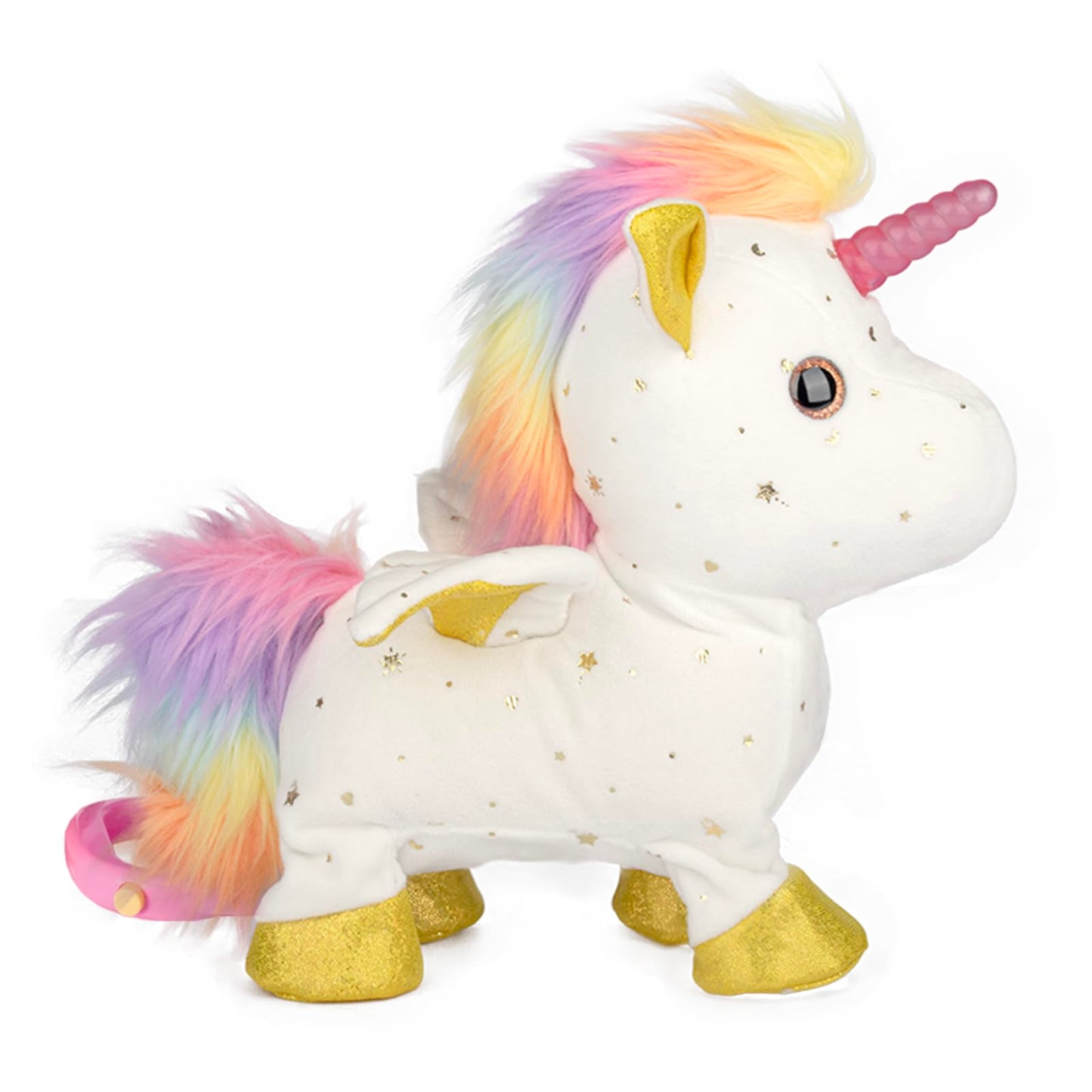Unicorn Gift Toys for Girls Age 4-6,Interactive Light-Up Walking Unicorn Plush Toy, Remote Control Leash, Electronic Plush Toy w