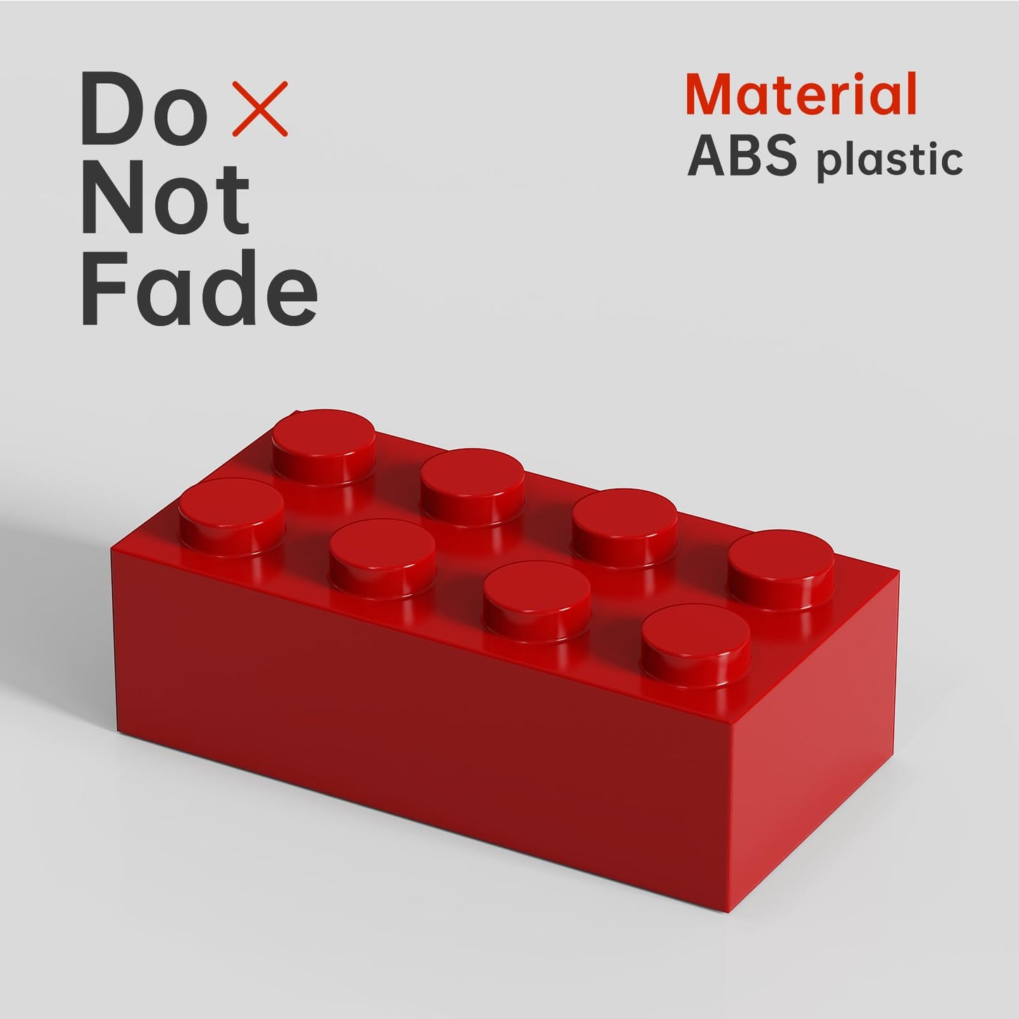 TTEHGB TOY Classic Bulk Brick Block 2x4, 200 Piece Building Brick Bright Red, Compatible with Parts and Pieces 3001, Creative Pl