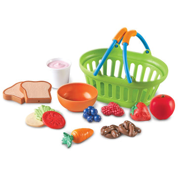 Learning Resources New Sprouts Healthy Lunch Toddler - 15 Pieces, Ages 18+ months Toddler Learning Toys, Pretend Play Food Set, 