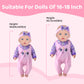 UNICORN ELEMENT 10 Sets Baby Doll Clothes for 14-18 Inch Dolls  Doll Pjs Outfits Playtime Jumpsuits Fit in 15 Inch Dolls Reborn Total 20 Pcs Outfits and Accessories for 43cm New Born Baby Dolls