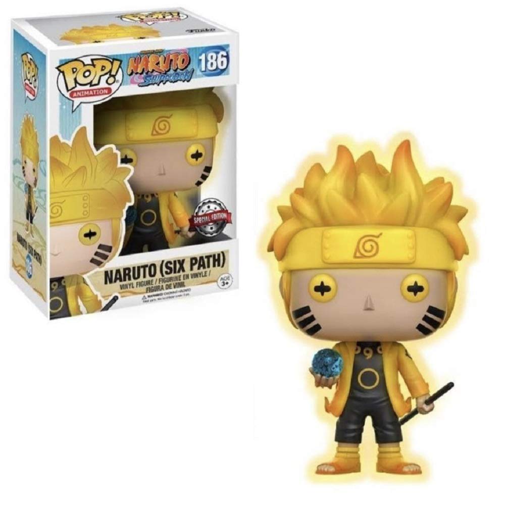 Funko 12999 Pop! Animation: Naruto Shippuden - Naruto (Six Path) (Glow In The Dark Special Edition) #186