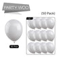 PartyWoo Gray Balloons - 50 pcs 12 Inch Matte Rubber Balloons for Birthday, Wedding & Baby Shower Decorations, Model Y71