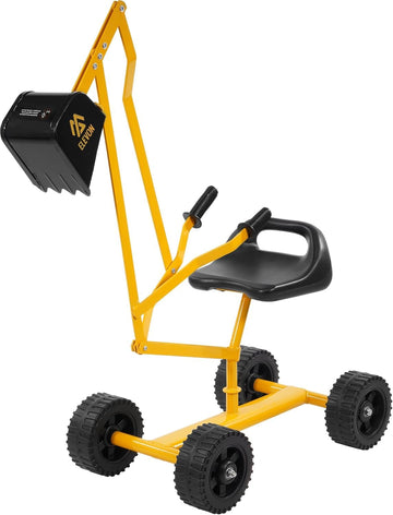 Peekabu Sand Digger Excavator Toys for Kids Outdoor Sandbox Digger Crane with 360 Degree Rotatable Seat Excavator Ride On Toy Be