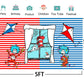 Red and Blue Stripes Backdrop Party Supplies Birthday Theme Photo Background Cat in The Hat Banner for Birthday Party Cake Table