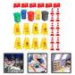 TOYANDONA 31Pcs Road Signs for Kids, Miniature Plastic Traffic Cones Mini Barrel Roadblocks Toys Set Educational Playset Pieces