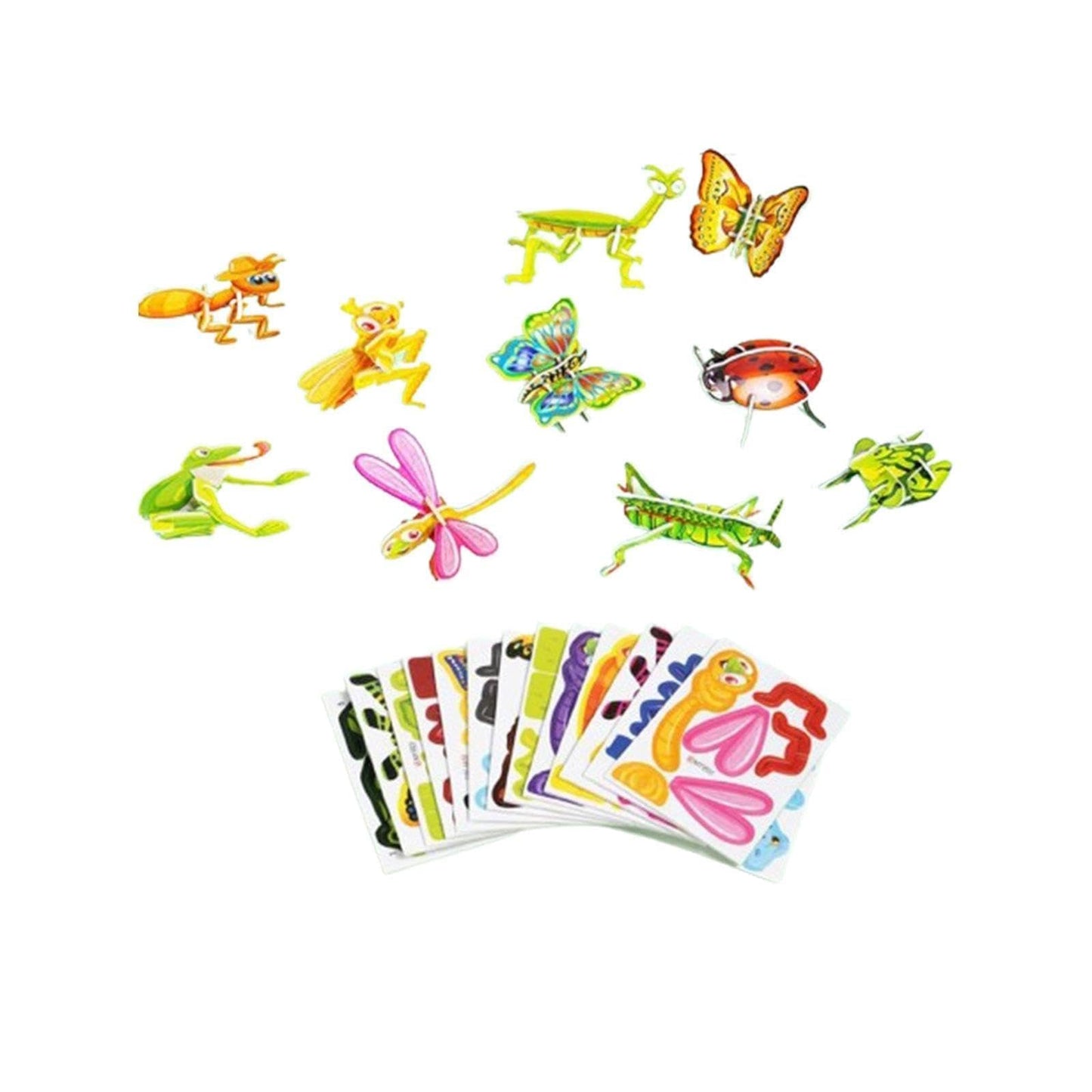 Atorse 3D Cartoon Jigsaw Puzzles Learn Activities Fine Motor Skills Montessori Toys Insect