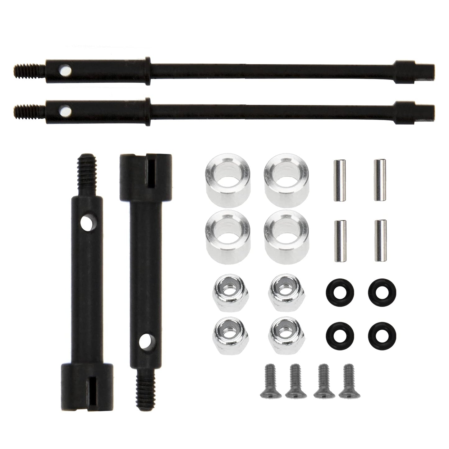 Vgoohobby RC 4mm Widen Wheel Axle CVD Front Rear Joint Drive Shaft Upgrade Parts Compatible with Axial SCX24 90081 1/24 RC Crawl