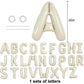 TONIFUL 16 Inch Cream White Letter A-Z Balloons,Custom Phrase Mylar Foil Alphabet Letter DIY Personalized Phrase Banner for Birt