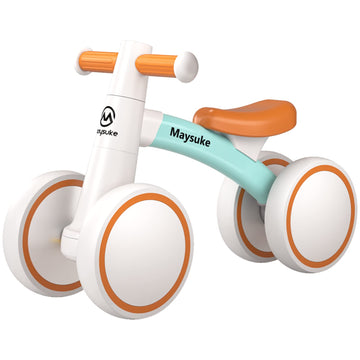 Maysuke Baby Balance Bike Toys for 1 Year Old Boys and Girls Gifts, Toddler Bike 10-24 Month First Birthday Gift with 4 Wheels, 