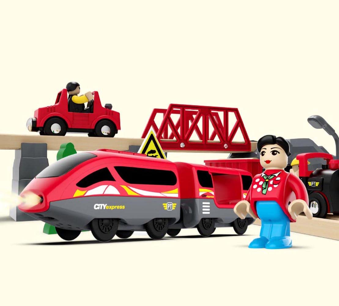 Train Track Accessories Remote Control Train, Battery Operated Locomotive Train Toy For Toddlers Train Set, Powerful Engine Train Vehicle Fits All Major Brands Railway System (Battery Not Included)