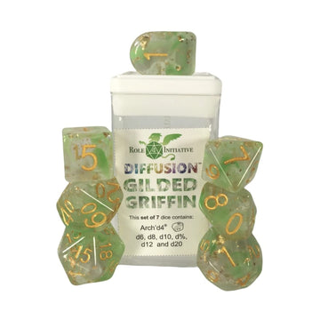 Role 4 Initiative Diffusion Poly Set - Gilded Griffin W/Numbers (7)