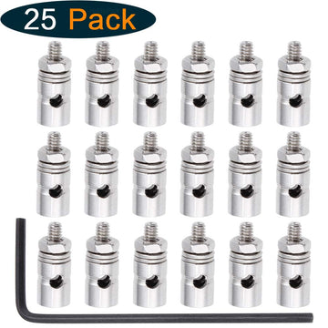 Hobbypark Adjustable Pushrod Connector Linkage Stoppers D1.8mm RC Model Plane Parts (Pack of 25)