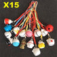 Eatingbiting 15Pcs Random Maneki Neko Fortune Lucky Japanese Beckoning Cat Keyring Keychain Key Rings, Fengshui Fortune Lucky Cat Kitty Key Chains Wealth Health Fortune Rich Money Symbol 15 Pack