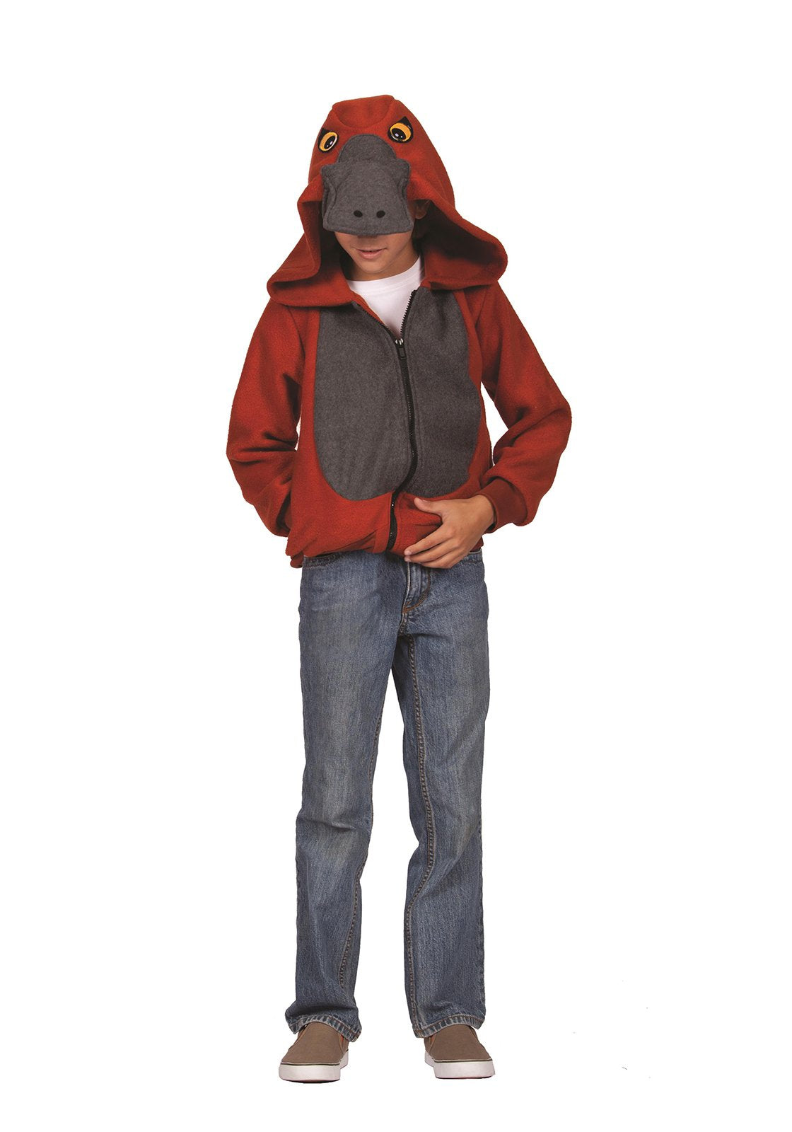Rg Costumes Patty Platypus Hoodie Costume, Rust/Gray, Medium