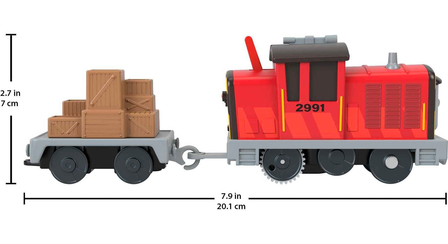 Thomas & Friends Motorized Toy Train Salty Battery-Powered Engine With Cargo Car For Pretend Play Preschool Kids Ages 3+ Years
