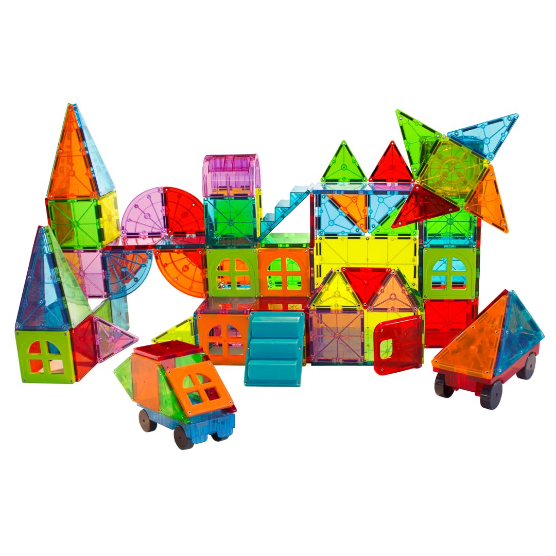Magna-Tiles Metropolis 110-Piece Magnetic Construction Set, The Original Magnetic Building Brand